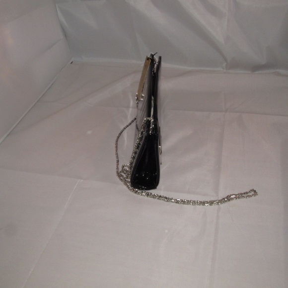 Brand New Evening Bag Clutch Chrome Shoulder Chain - Picture 5 of 5